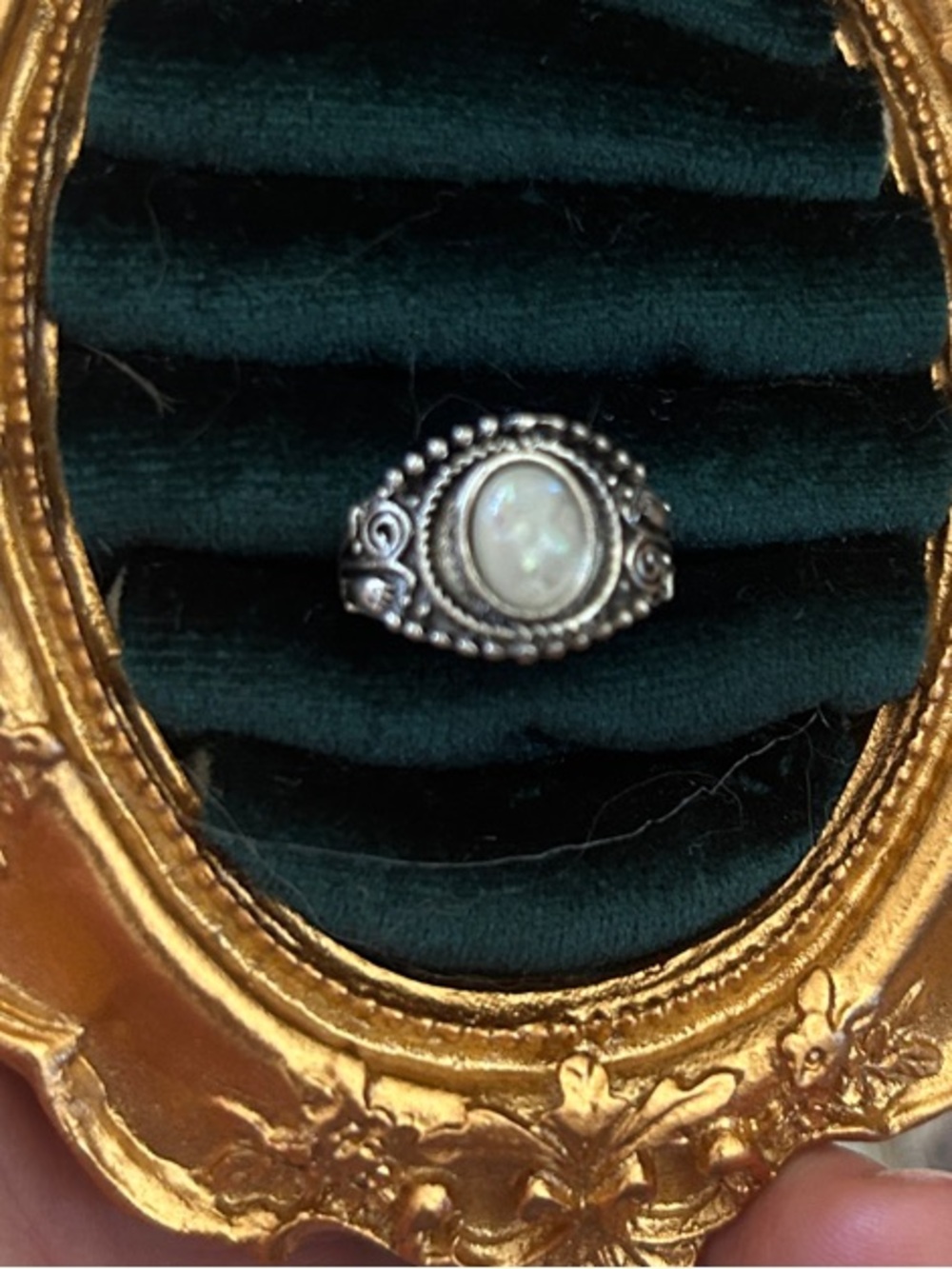& Other Stories Silver Ring with Opalescent Stone